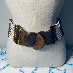 Venus Wood and Beaded Boho Belt